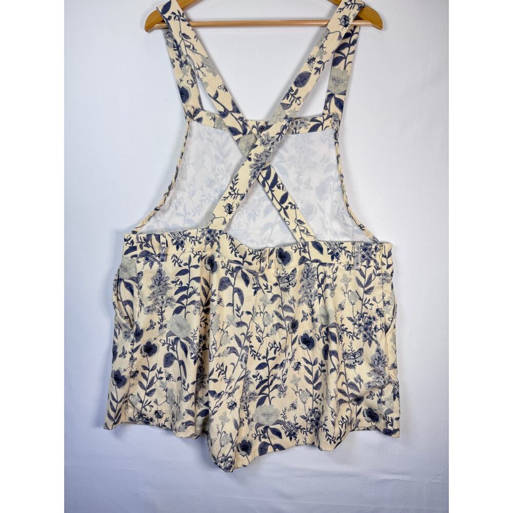 Cider Floral Corduroy Shortalls Romper Cottagecore Granola Girl Plus 3XL - Picture 5 of 9